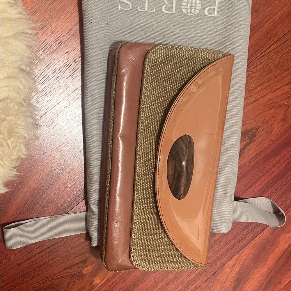 Brown and Tan Clutch